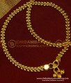 ANK042 - 11 Inch Beautiful Bridal Wear Leaf Design Gold Anklet Kolusu Design for Wedding