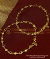 ANK045 - 10.5 Inch New Payal Heart Design Gold Plated Designer Anklet Collection Online