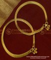 ANK048 - 12 Inch Real Gold Design Broad Anklet Flexible Chain Padasaram Design for Wedding