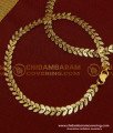 ANK051 - 11 Inch Trendy Light Weight Double Leaf Design Gold Anklet Kolusu Design for Girls