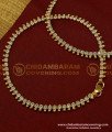 ANK055 - 11.5 Inch Modern White Stone Fancy Anklet Design Gold Plated Dulhan Payal Online 