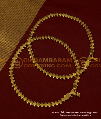 ANK064 - 10 Inch One Gram Gold Covering Anklet Collections Thick Designer Payal Buy Online 