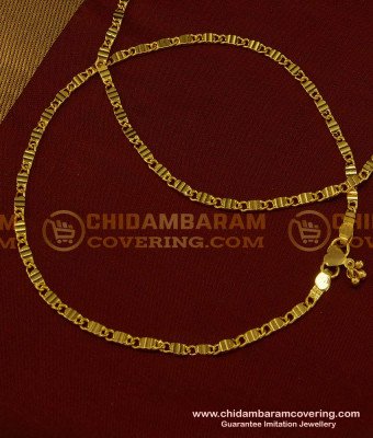 ANK068 - 12 Inch Light Weight Leg Padasaram Chain Guarantee Anklet Imitation Jewelry Online