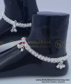 ANK084 - 10 Inches South Indian Jewelry Best Quality Designer White Metal Anklet Online