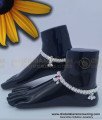 ANK084 - 10 Inches South Indian Jewelry Best Quality Designer White Metal Anklet Online
