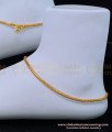 ANK090 - 9.5 Inches One Gram Gold Thin Roll Chain Anklet Gold Design Buy Online 