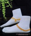 ANK096 - 10.5 Inch Bridal Wear Grand Look Double Chain with Heart Model Gold Covering Anklet Online