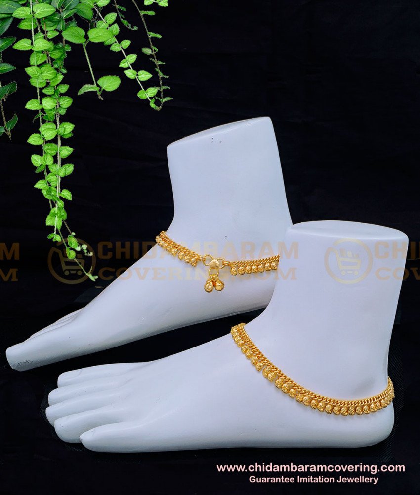 ANK103 - 11.5 Inches One Gram Gold Plated Guaranteed Manga Kolusu |Mango Payal Design for Girls