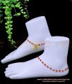 ANK109 - 11 Inch Gold Plated Light Weight Red Crystal Anklets Online Shopping