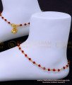 ANK109 - 11 Inch Gold Plated Light Weight Red Crystal Anklets Online Shopping