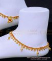 ANK116 - 10 Inch Latest Light Weight Anklet Designs Gold Plated Jewellery