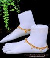 ANK116 - 10 Inch Latest Light Weight Anklet Designs Gold Plated Jewellery