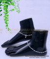 ANK120 - 10.5 Inch Simple Modern Silver White Crystal Anklets Designs
