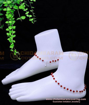 ANK121 - 10.5 Inch Light Weight Daily Use Crystal Fancy Anklet Design