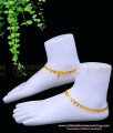 ANK125 - 10.5 Inch Latest Light Weight Heart Model Anklet Designs Gold