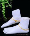 ANK126 - 11 Inch New Heart Model Gold Plated Payal Designs Gold Pattern