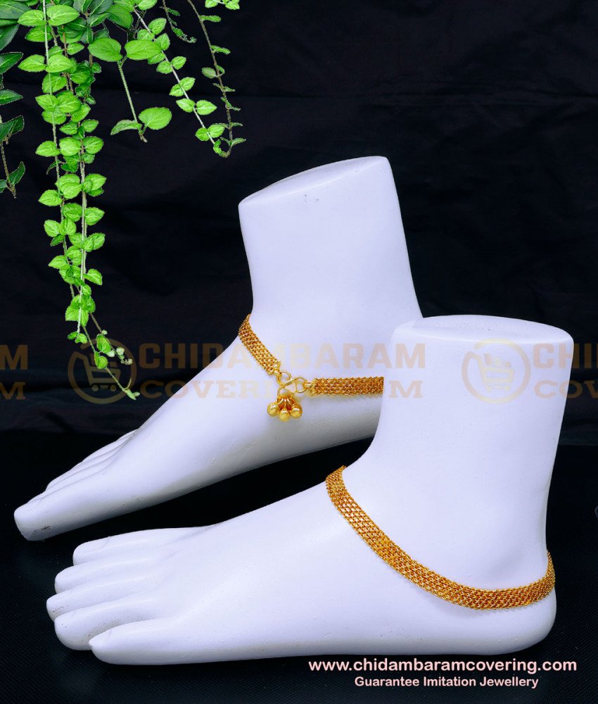 ANK130 - 10 Inch Gold Plated Daily Use Chain Model Gold Payal Design