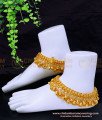 ANK132 - 10 Inch Bridal Wear Heavy Anklet Designs Gold for Wedding