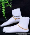 ANK135 - 9 Inch 1 Gram Gold Plated Thin Chain Simple Payal Design