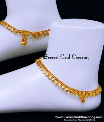 ANK136 - 10.5 Latest Daily Wear Gold Plated Payal Designs