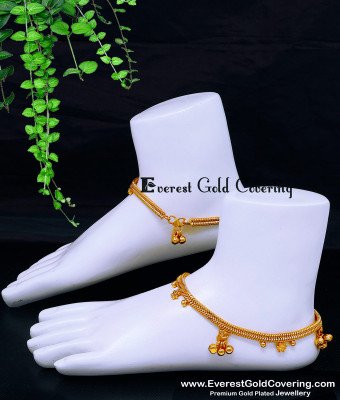 ANK139 - 10 Traditional Anklet Designs Gold Model for Women