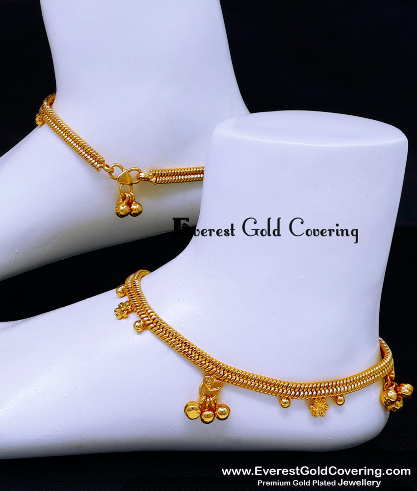 ANK139 - 10 Traditional Anklet Designs Gold Model for Women
