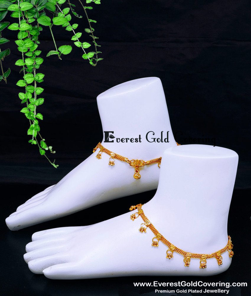 ANK140 - 9.5 Inch 1 Gram Gold Plated New Model Kolusu Design
