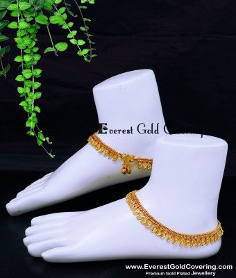 ANK142 - 11 Gold Pattern Mango Design Gold Plated Kolusu Design