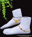 ANK144 - 10 Inch New Model Gold Plated Stone Anklet Designs for Girls