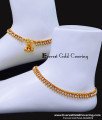 ANK146 - 10 Inch 1 Gram Gold Plated Elegant White Stone Anklet Designs