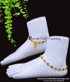 ANK149 - 10 Inch Unique Flower Design Light Weight Multi Stone Anklet