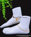 ANK150 - 10 Inch Gold Plated White Stone Anklet Simple Unique Payal Design