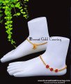 ANK152 - 10 Inch Elegant Ruby Stone Flower Model Western Style Anklets