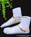 ANK154 - 10 Inch One Gram Gold Plated Ruby Stone Buy Anklets Online