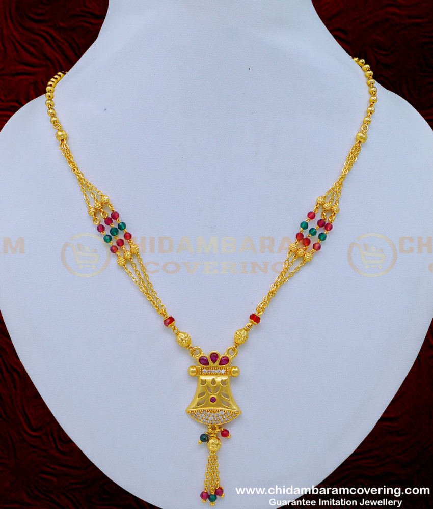BBM1019 - Unique Mangalsutra Design One Gram Gold Designer Pendant Short Mangalsutra Online