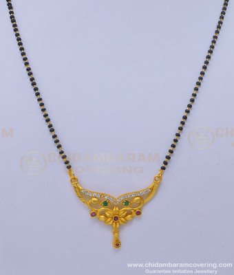 BBM1031 - Latest Gold Forming Light Weight Daily Use Ad Stone Mangalsutra Online