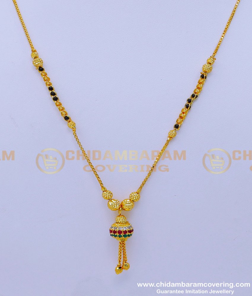 BBM1052 - 1 Gram Gold Plated Simple Mangalsutra for Daily Use
