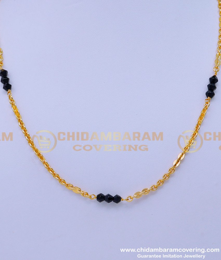 BBM1057 - 1gm Gold Plated Black Mangalsutra Design for Daily Use