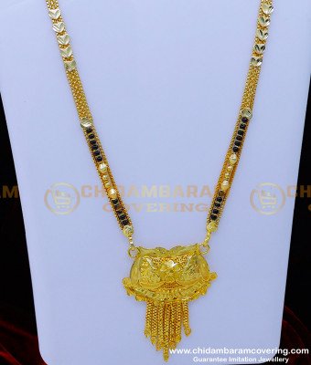 BBM1061 - Black Beads Long Gold Mangalsutra Designs Latest Online