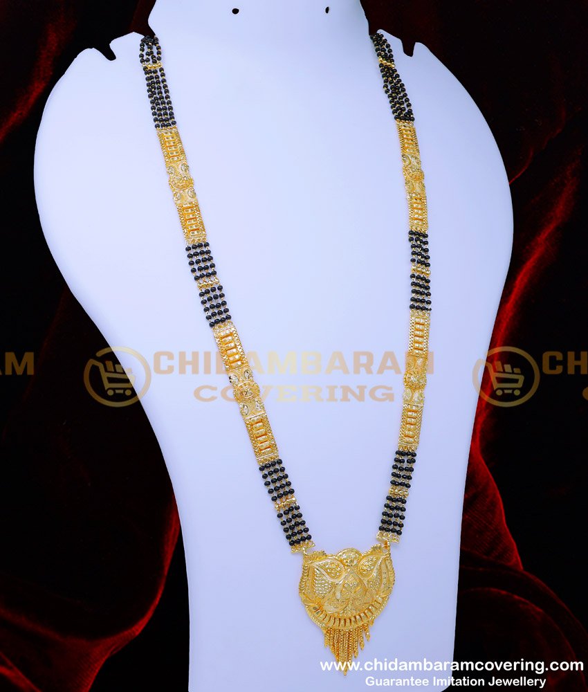 BBM1074 - 36 Inches Real Gold Design Gold Forming Mangalsutra Design Long