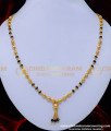 BBM1082 - Traditional Black Crystal Yellow Gold Mangalsutra Design