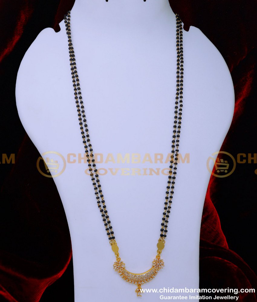 BBM1098 - American Diamond Pendant Mangalsutra Latest Design Online