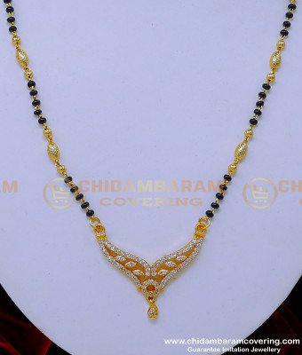 BBM1102 - Latest One Gram Gold Fancy Short Mangalsutra Designs