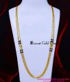 BBM1110 - Muslim Black Crystal Mangalsutra Design with Gold Chain