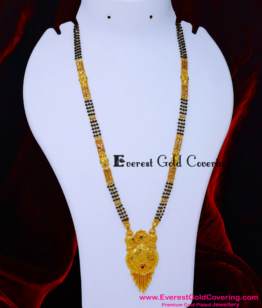 BBM1121 - 36 Inches Real Gold Look Long Forming Mangalsutra Models