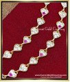 MAT305 - Impon White and Ruby Heart Design Stone Ear Chain