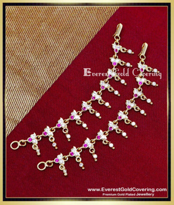 MAT310 - Bridal Wear Impon Jewellery Gold Plated Impon Ear Chain
