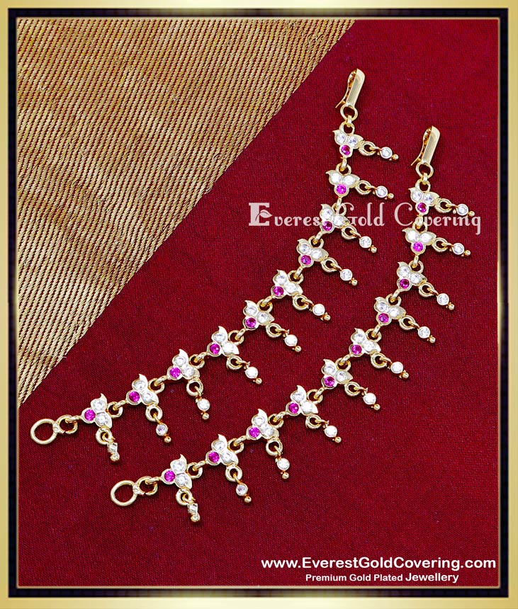 MAT310 - Bridal Wear Impon Jewellery Gold Plated Impon Ear Chain