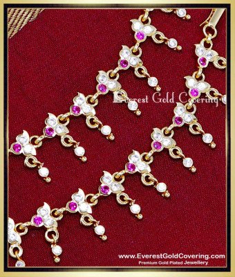 MAT310 - Bridal Wear Impon Jewellery Gold Plated Impon Ear Chain