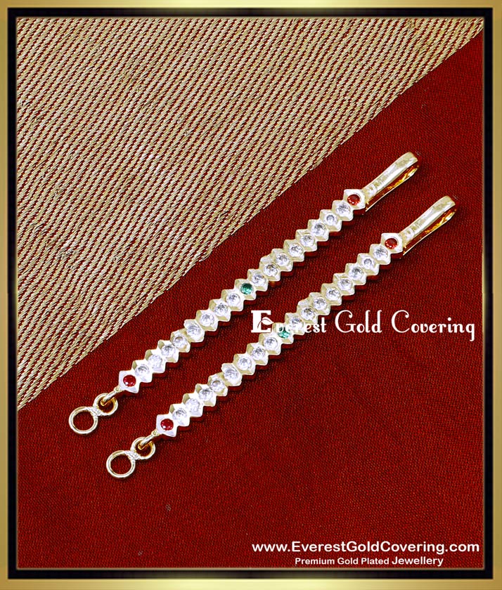 MAT313 - Elegant Stone Straight Mattal Designs Impon Jewellery